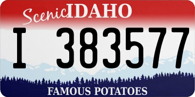 ID license plate I383577
