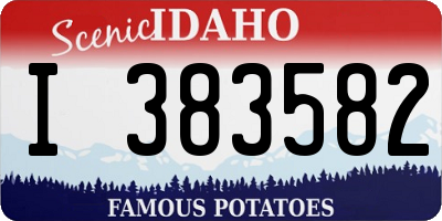 ID license plate I383582