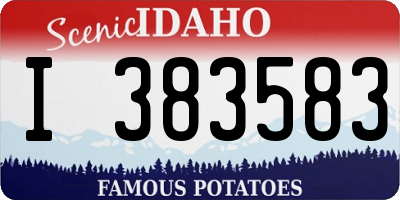 ID license plate I383583