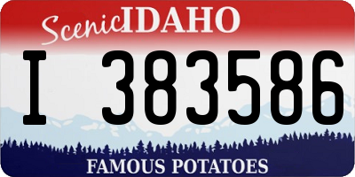ID license plate I383586