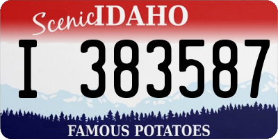 ID license plate I383587