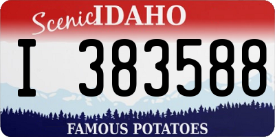 ID license plate I383588