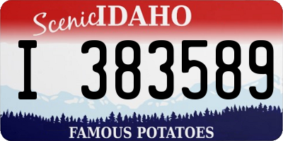 ID license plate I383589