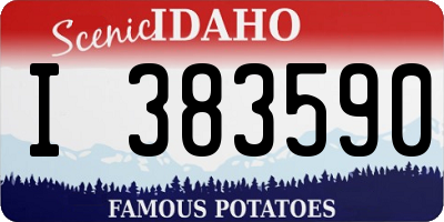 ID license plate I383590