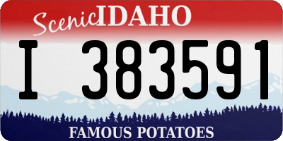 ID license plate I383591