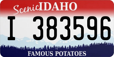 ID license plate I383596