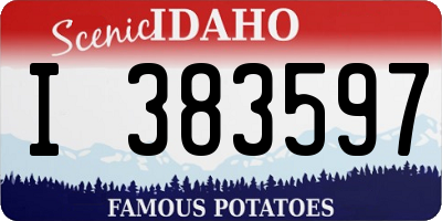 ID license plate I383597