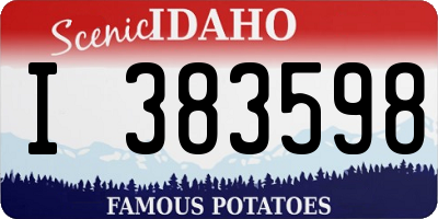 ID license plate I383598