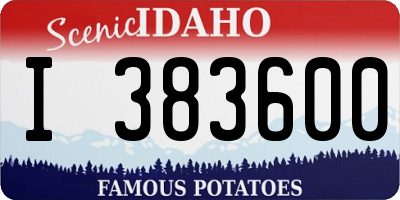 ID license plate I383600