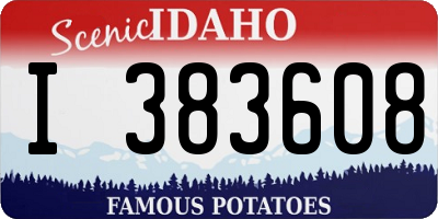 ID license plate I383608