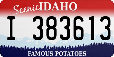 ID license plate I383613