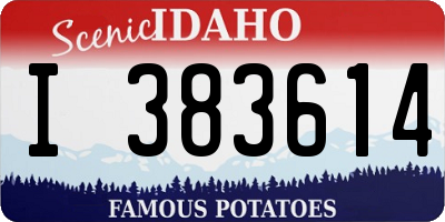ID license plate I383614
