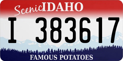 ID license plate I383617
