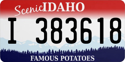 ID license plate I383618