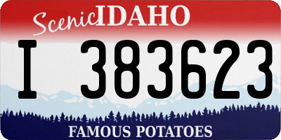 ID license plate I383623