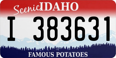 ID license plate I383631