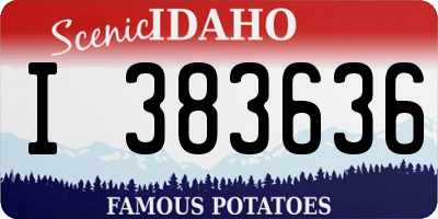 ID license plate I383636