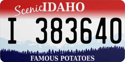 ID license plate I383640