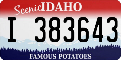ID license plate I383643