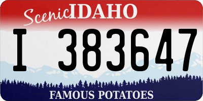 ID license plate I383647