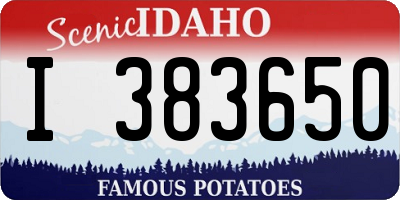 ID license plate I383650