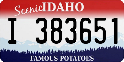 ID license plate I383651
