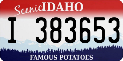 ID license plate I383653