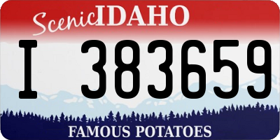 ID license plate I383659