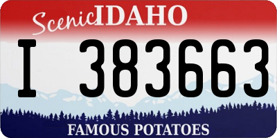 ID license plate I383663