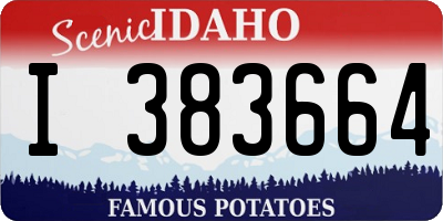 ID license plate I383664