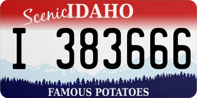 ID license plate I383666
