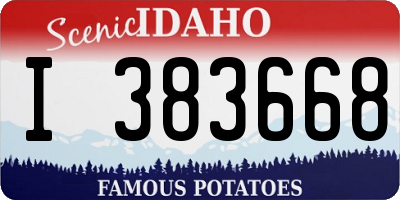 ID license plate I383668