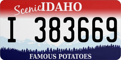 ID license plate I383669