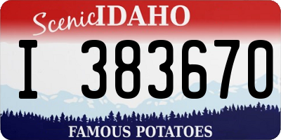 ID license plate I383670