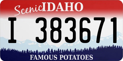 ID license plate I383671