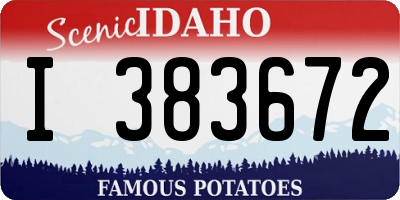 ID license plate I383672