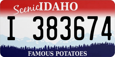 ID license plate I383674