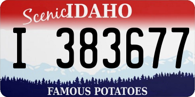 ID license plate I383677