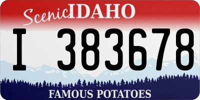 ID license plate I383678