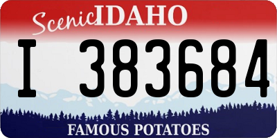 ID license plate I383684