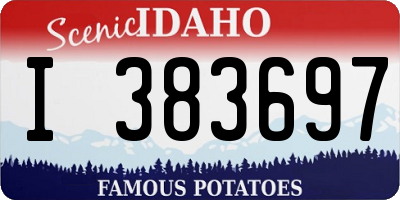 ID license plate I383697