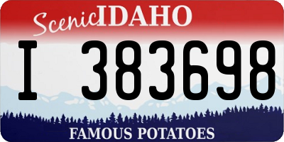 ID license plate I383698