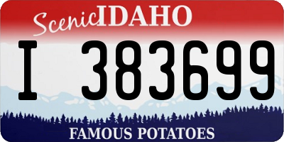 ID license plate I383699