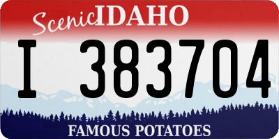 ID license plate I383704