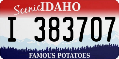 ID license plate I383707