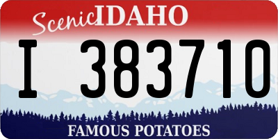 ID license plate I383710