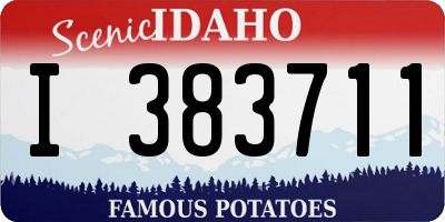 ID license plate I383711