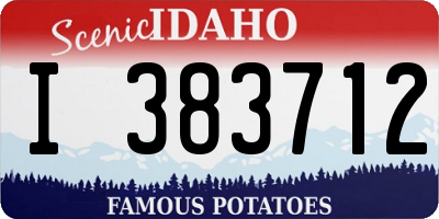 ID license plate I383712