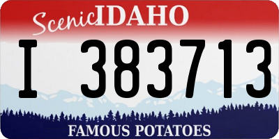 ID license plate I383713