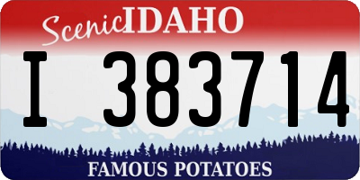 ID license plate I383714